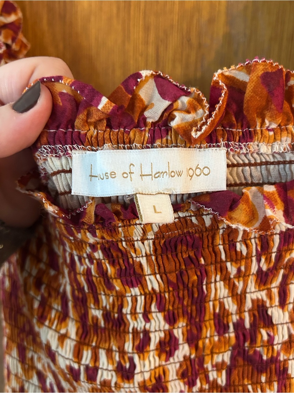 House of Harlow 1960 Multi Smocked Tiered Maxi Dress - Picture 4 of 4